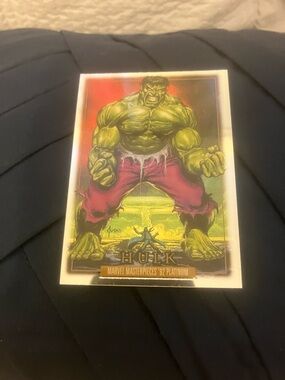 Marvel Hulk Collector Card - Green, Purple & Gold Accents